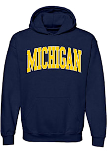 Michigan Wolverines Mens Navy Blue Mega Arch Long Sleeve Hoodie