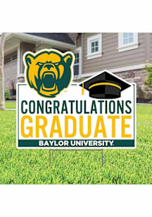 Baylor Bears Congratulations Graduate Yard Sign - White