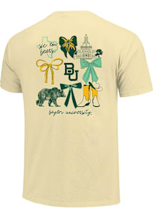 Baylor Bears Womens Yellow Coquette Campus Short Sleeve T-Shirt