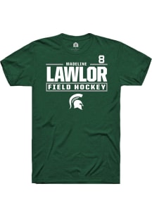 Madeline Lawlor Rally Mens Green Michigan State Spartans NIL Stacked Box Player T Shirt