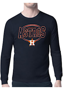 Starter Houston Astros Navy Blue Team Track Long Sleeve T Shirt