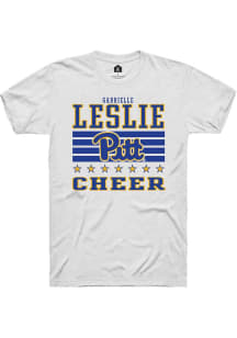 Gabrielle Leslie Rally Mens White Pitt Panthers NIL Striped Player T Shirt
