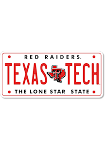 Texas Tech Red Raiders 3.5" License Plate Rugged Stickers - Red