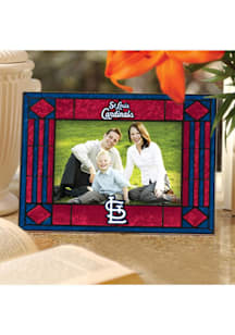 St Louis Cardinals Art-Glass Horizontal Picture Frame - Red