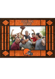 Cleveland Browns 4x6 Art Glass Horizontal Picture Frame