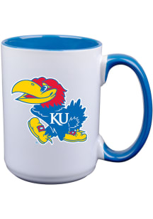 Kansas Jayhawks 15oz Inner Color White Mug