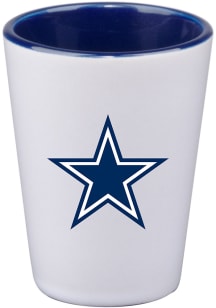 Dallas Cowboys 2oz Inner Color White Ceramic Shot Glass