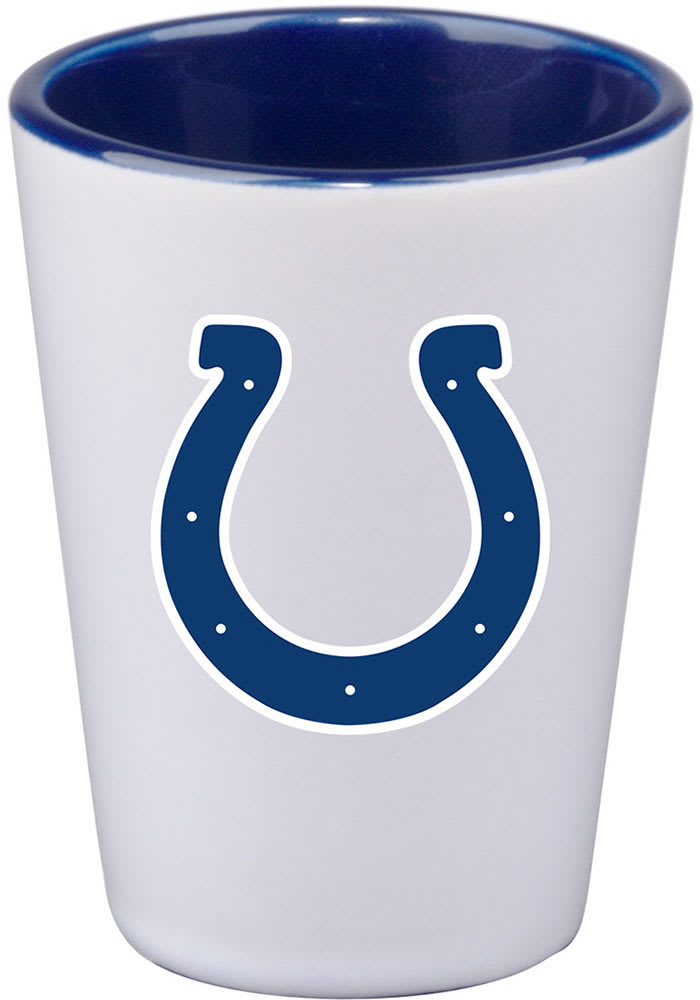 Indianapolis Colts 2oz Inner Color White Ceramic Shot Glass