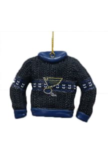 St Louis Blues Ugly Sweater Ornament - Blue