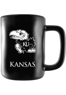 Kansas Jayhawks 15oz Black Etched Mug