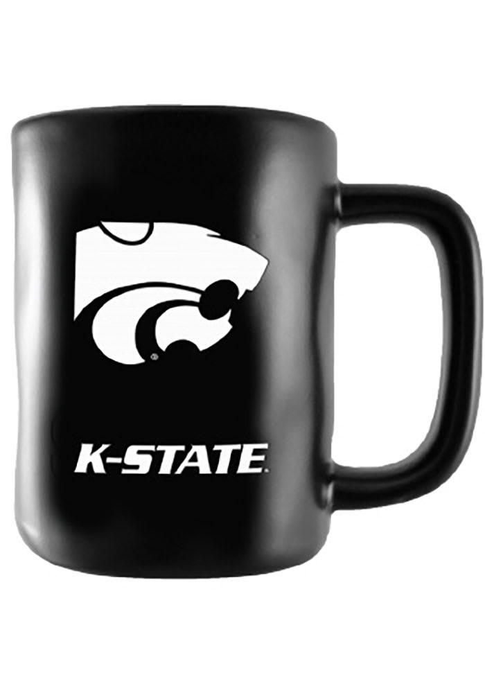 K-State Wildcats 15oz Black Etched Mug