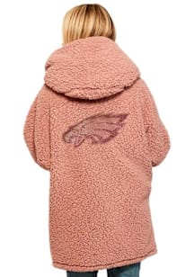 Jill Martin Philadelphia Eagles Womens Pink Bedazzled Lounger Medium Weight Jacket
