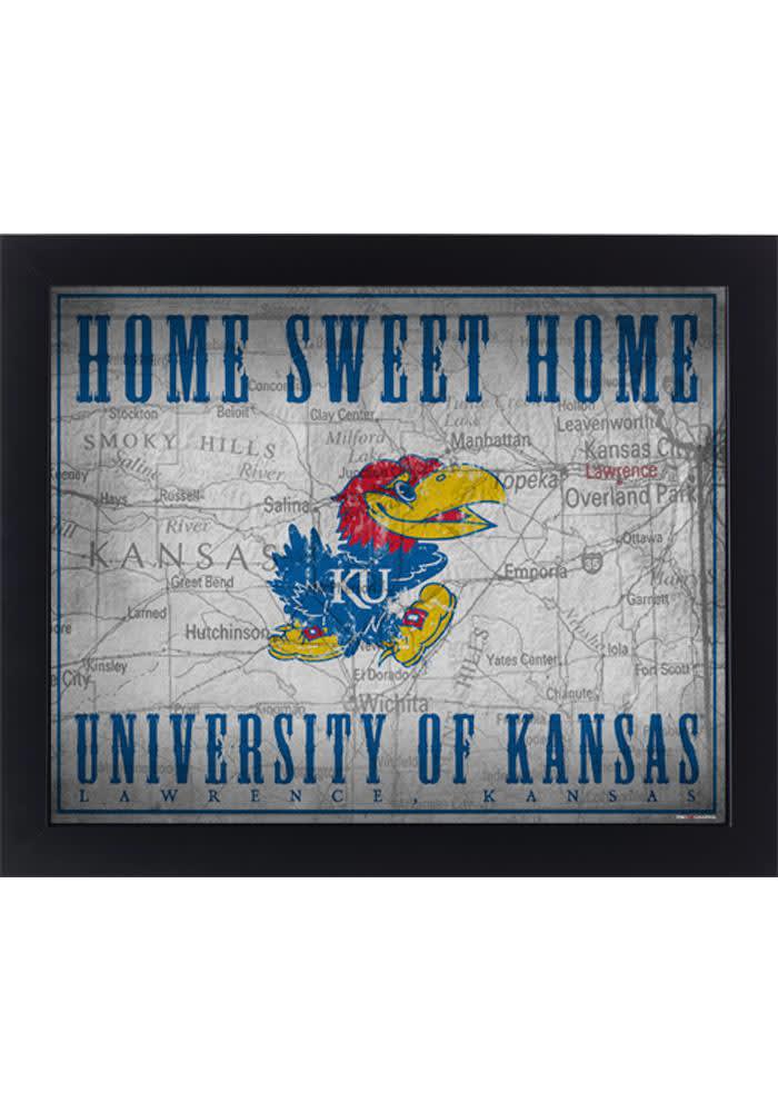 Kansas Jayhawks 16X20 Home Sweet Home Framed Posters