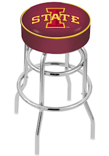 Iowa State Cyclones Double Ring Swivel Pub Stool - Cardinal