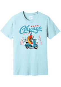 Chicago Shirt Co Chicago Light Blue Scooter Dog Short Sleeve Fashion T Shirt