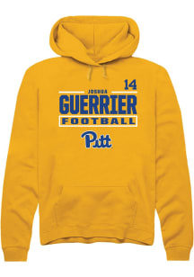 Joshua Guerrier Rally Mens Gold Pitt Panthers NIL Stacked Box Player Hood