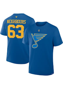 Jake Neighbours St Louis Blues Light Blue Home Short Sleeve Player T Shirt