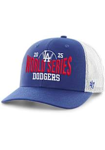 47 Los Angeles Dodgers 2025 World Series Participant Trucker Adjustable Hat - Blue