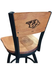 Nashville Predators Maple Seat Maple Back Swivel Pub Stool - Brown