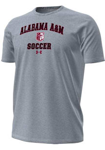 Under Armour Alabama A&M Bulldogs Grey Soccer Performance Short Sleeve T Shirt