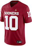John Mateer  Nike Oklahoma Sooners Crimson NIL Game Jersey Football Jersey