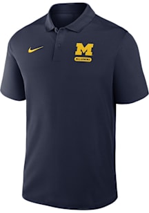 Nike Michigan Wolverines Mens Navy Blue Alumni Short Sleeve Polo