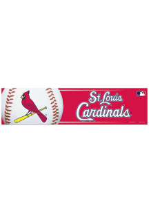 St Louis Cardinals 3x12 Bumper Sticker - Red