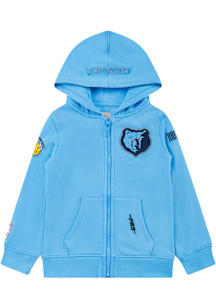 Pro Standard Memphis Grizzlies Toddler Classic Chenille Long Sleeve Full Zip Sweatshirt - Light Bl..