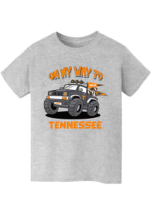 Vive La Fete Tennessee Volunteers Youth Grey On My Way Short Sleeve T-Shirt