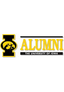 Iowa Hawkeyes 6x2 Alumni Auto Decal - Gold