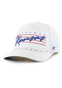47 Kansas Jayhawks Downburst Hitch Adjustable Hat - White