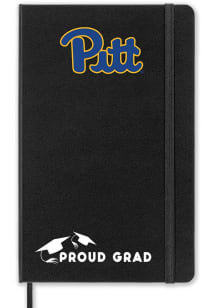 Black Pitt Panthers Proud Grad team logo Notebook and Folder