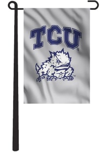 TCU Horned Frogs 12.5x18 Grey Garden Flag