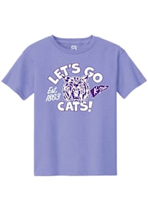 Summit Sportswear K-State Wildcats Youth Lavender Lets Go Cats Short Sleeve T-Shirt