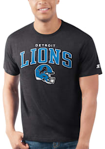 Starter Detroit Lions Black Arch Name Mascot Short Sleeve T Shirt