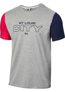 St Louis City SC Grey Color Block Short Sleeve Fashion T Shirt