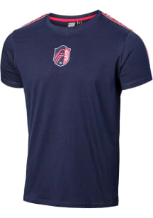 St Louis City SC Navy Blue Sleeve Tape Short Sleeve Fashion T Shirt