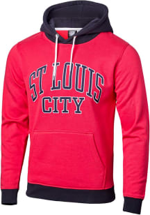 St Louis City SC Mens Red Twill Fashion Hood