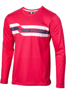 St Louis City SC Red Wordmark Stripe Long Sleeve Fashion T Shirt