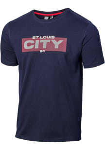 St Louis City SC Navy Blue Dual Level Print Short Sleeve Fashion T Shirt