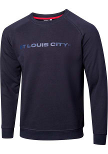 St Louis City SC Mens Navy Blue Tonal Wordmark Long Sleeve Fashion Sweatshirt