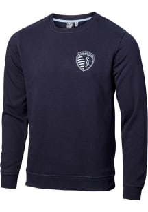 Sporting Kansas City Mens Navy Blue Left Chest Tonal Logo Long Sleeve Fashion Sweatshirt