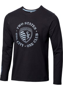 Sporting Kansas City Black Circle Crest Long Sleeve Fashion T Shirt