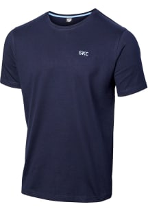 Sporting Kansas City Navy Blue Abreviation Short Sleeve Fashion T Shirt