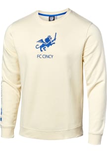 FC Cincinnati Mens White Tonal Crest Long Sleeve Fashion Sweatshirt