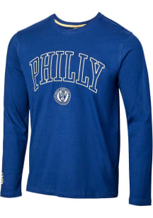 Philadelphia Union Navy Blue Outline Arch Mascot Long Sleeve Fashion T Shirt