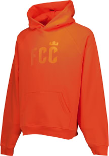 FC Cincinnati Mens Orange Tonal Oversized Long Sleeve Hoodie