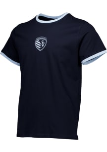 Sporting Kansas City Navy Blue Ringer Short Sleeve Fashion T Shirt
