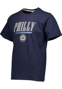 Philadelphia Union Navy Blue Stack Wordmark Short Sleeve T Shirt