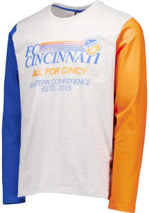 FC Cincinnati Grey Typewriter Long Sleeve T Shirt
